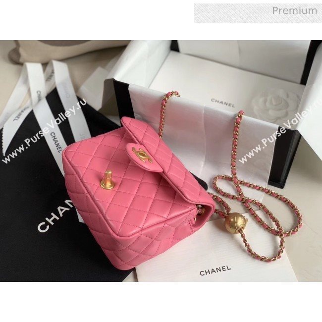 Chanel Lambskin &amp; Gold-Tone Metal Flap Bag AS1786 Pink 2020 (JY-20040306)