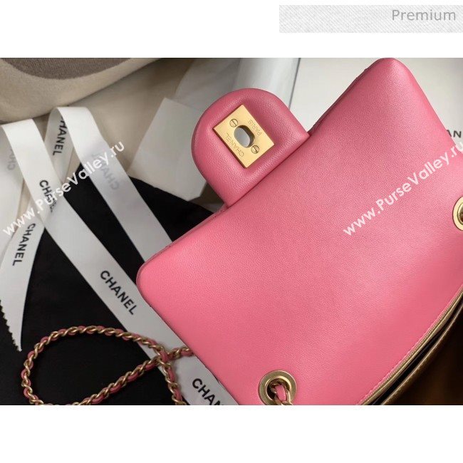 Chanel Lambskin &amp; Gold-Tone Metal Flap Bag AS1786 Pink 2020 (JY-20040306)