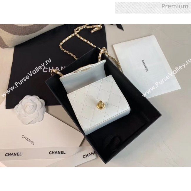 Chanel Imitation Pearls Square Clutch with Chain Bag AP0997 White 2020 (JY-20040313)