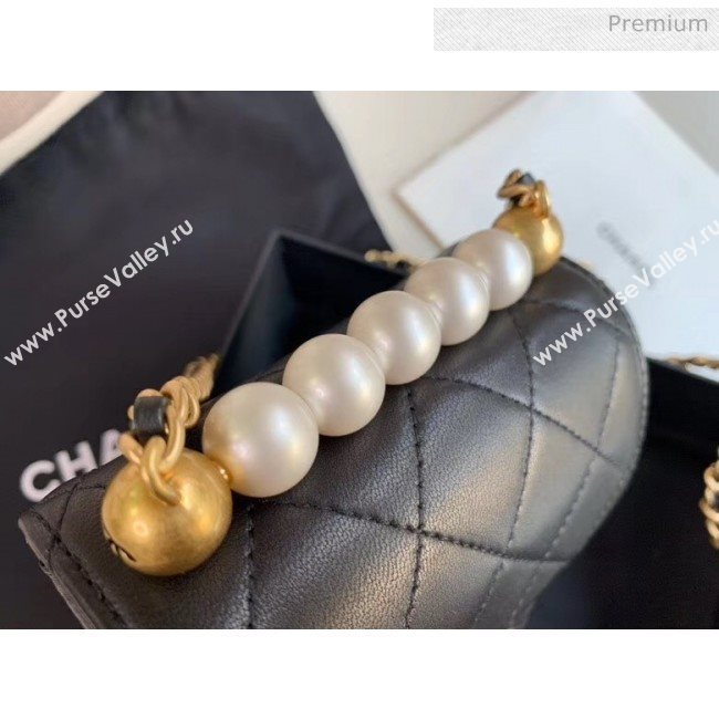 Chanel Imitation Pearls Square Clutch with Chain Bag AP0997 Black 2020 (JY-20040314)