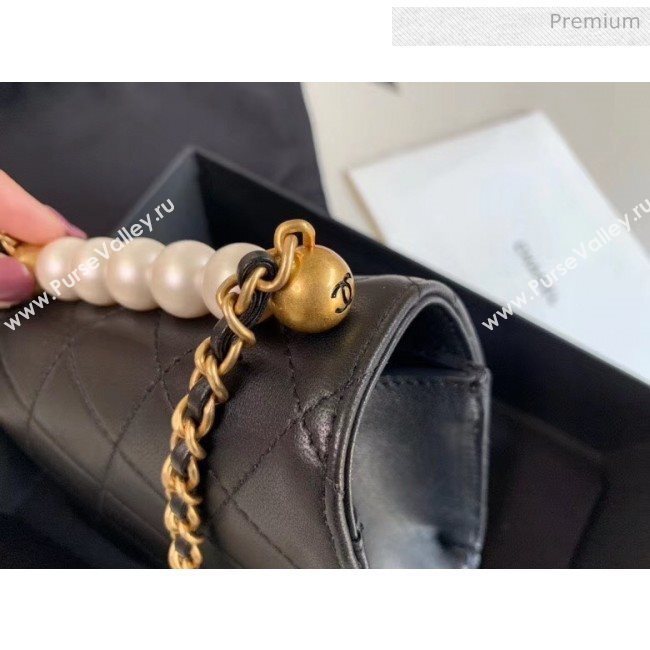 Chanel Imitation Pearls Square Clutch with Chain Bag AP0997 Black 2020 (JY-20040314)