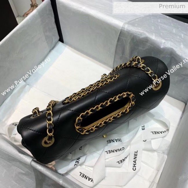 Chanel Gold-Tone Metal Chain Small Flap Bag AS1466 Black 2020 (JY-20040316)
