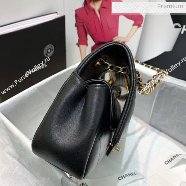 Chanel Gold-Tone Metal Chain Small Flap Bag AS1466 Black 2020 (JY-20040316)