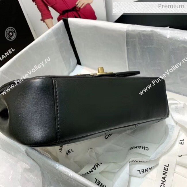 Chanel Gold-Tone Metal Chain Small Flap Bag AS1466 Black 2020 (JY-20040316)
