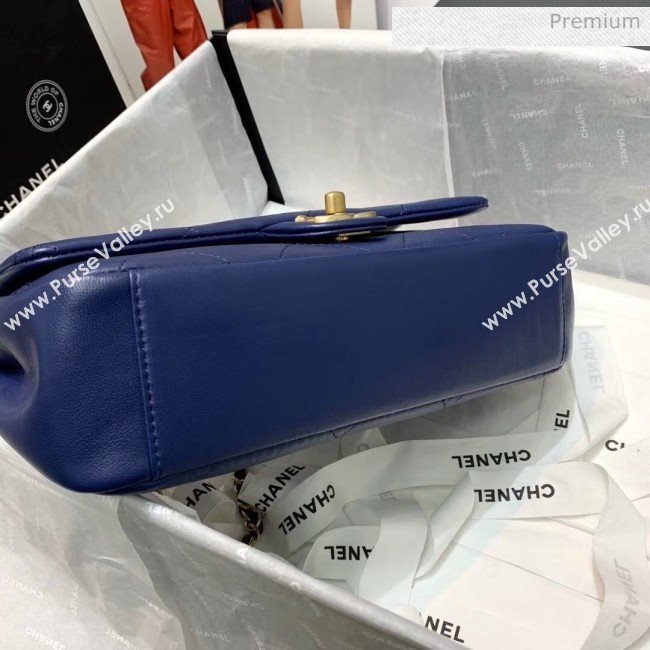 Chanel Gold-Tone Metal Chain Small Flap Bag AS1466 Blue 2020 (JY-20040317)
