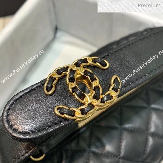 Chanel Quilted Leather Large Hobo Bag With Gold-Tone Metal AS1747 Black 2020 (AFEI-20040320)