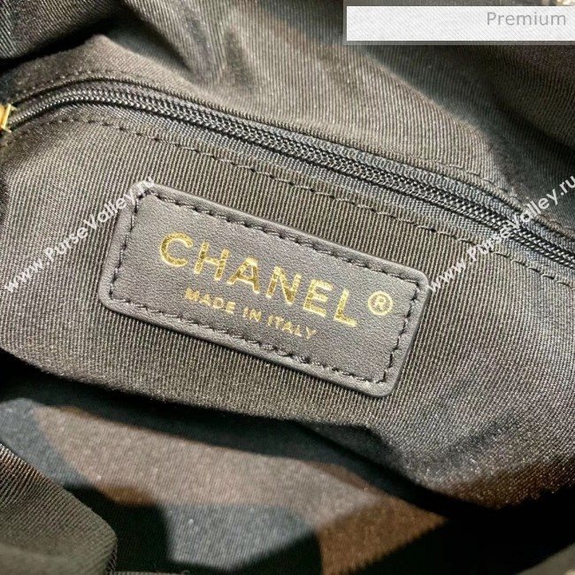 Chanel Quilted Leather Large Hobo Bag With Gold-Tone Metal AS1747 Black 2020 (AFEI-20040320)