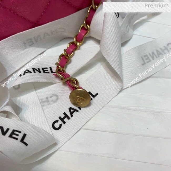 Chanel Quilted Leather Large Hobo Bag With Gold-Tone Metal AS1747 Rosy 2020 (AFEI-20040322)