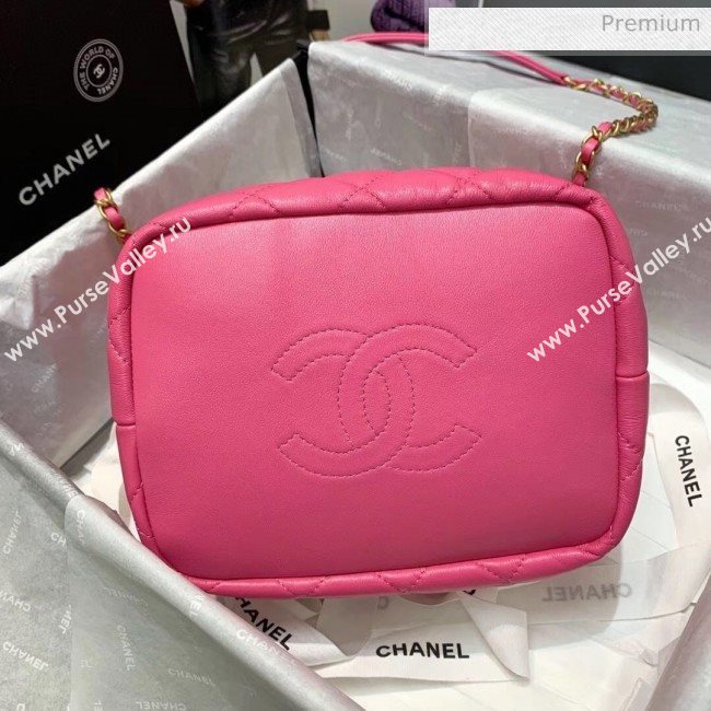 Chanel Quilted Leather Large Hobo Bag With Gold-Tone Metal AS1747 Rosy 2020 (AFEI-20040322)