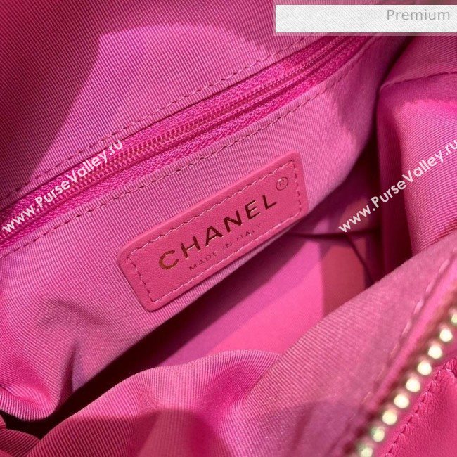 Chanel Quilted Leather Large Hobo Bag With Gold-Tone Metal AS1747 Rosy 2020 (AFEI-20040322)