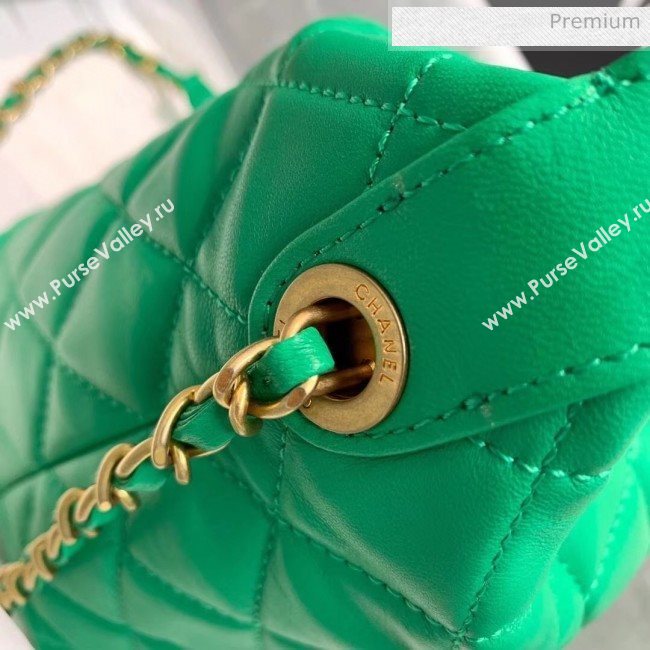 Chanel Quilted Leather Large Hobo Bag With Gold-Tone Metal AS1747 Green 2020 (AFEI-20040325)
