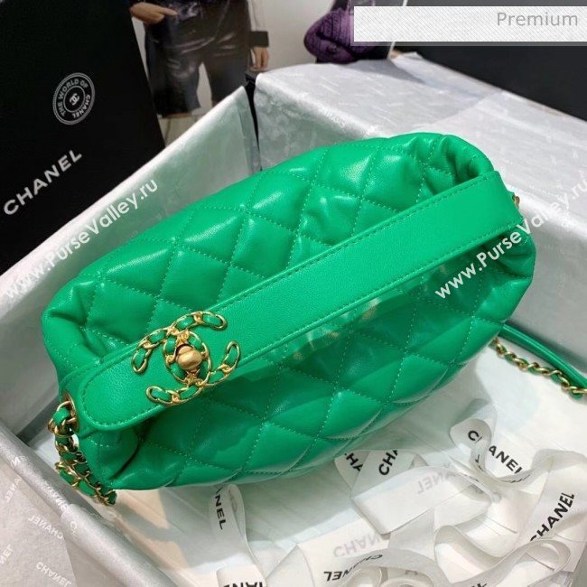 Chanel Quilted Leather Large Hobo Bag With Gold-Tone Metal AS1747 Green 2020 (AFEI-20040325)