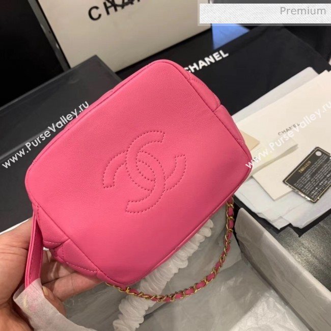 Chanel Quilted Leather Small Hobo Bag With Gold-Tone Metal AS1745 Pink 2020 (KS-20040327)