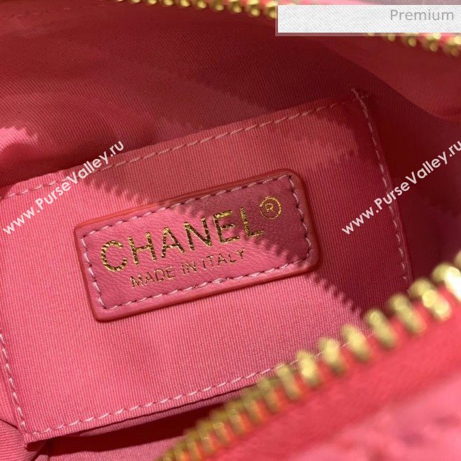 Chanel Quilted Leather Small Hobo Bag With Gold-Tone Metal AS1745 Pink 2020 (KS-20040327)