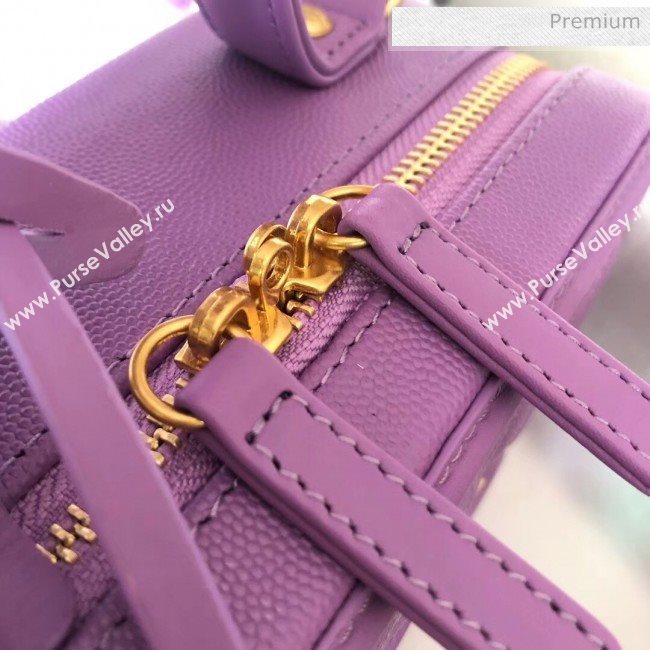 Chanel Grained Calfskin Medium Vanity Case Bag A93343 Purple 2019 (YD-20040212)