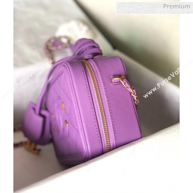 Chanel Grained Calfskin Small Vanity Case Bag A93342 Purple 2019 (YD-20040311)