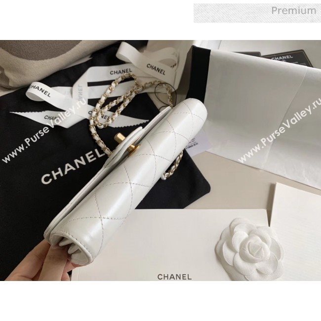 Chanel Clutch Bag with Chain And Imitation Pearls AP1001 White 2020 (JY-20040301)