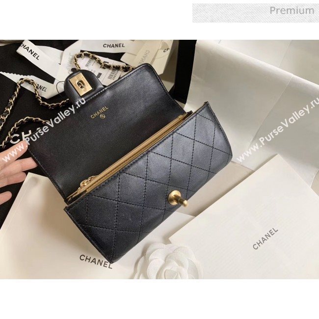Chanel Clutch Bag with Chain And Imitation Pearls AP1001 Black 2020 (JY-20040302)