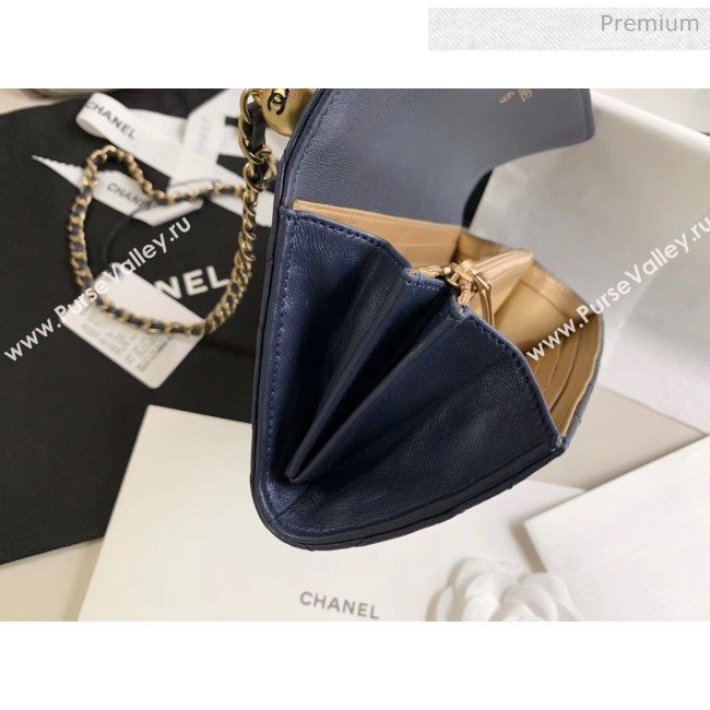 Chanel Clutch Bag with Chain And Imitation Pearls AP1001 Blue 2020 (JY-20040303)