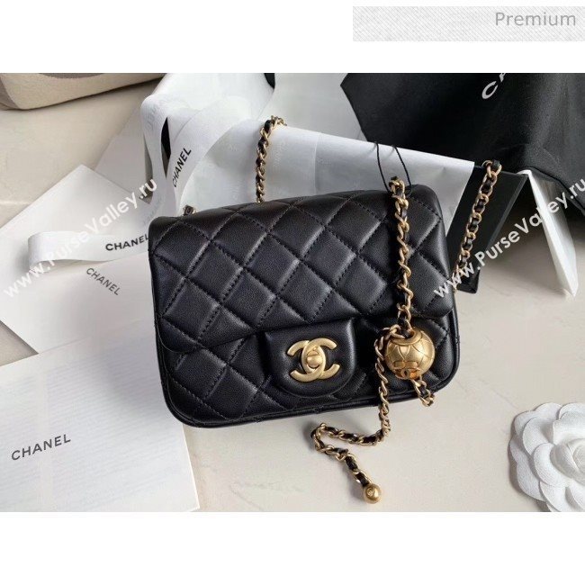 Chanel Lambskin &amp; Gold-Tone Metal Flap Bag AS1786 Black 2020 (JY-20040304)