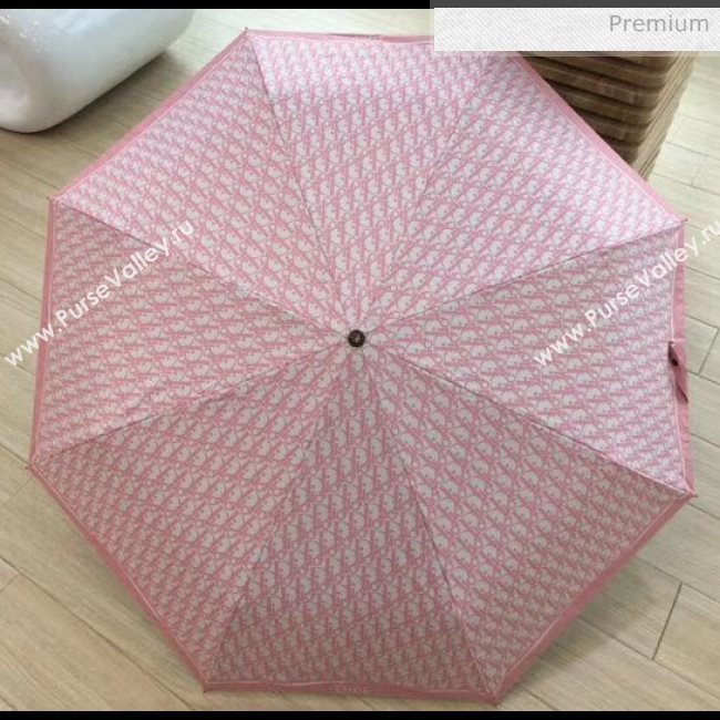 Dior logo pattern umbrella for sun &amp; rain pink (XA-873577)