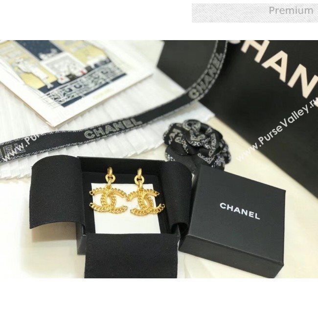Chanel CC Gold Metal Earrings 05 2020 (YF-20040630)