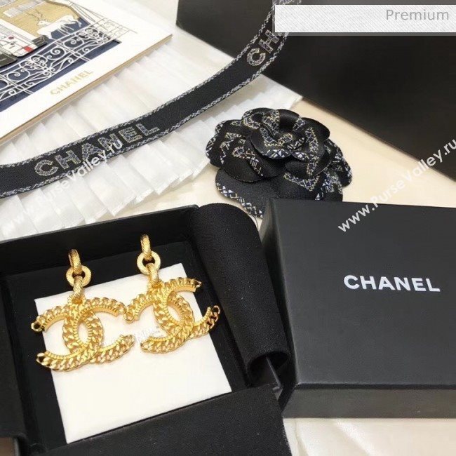 Chanel CC Gold Metal Earrings 05 2020 (YF-20040630)