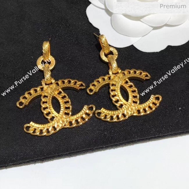 Chanel CC Gold Metal Earrings 05 2020 (YF-20040630)