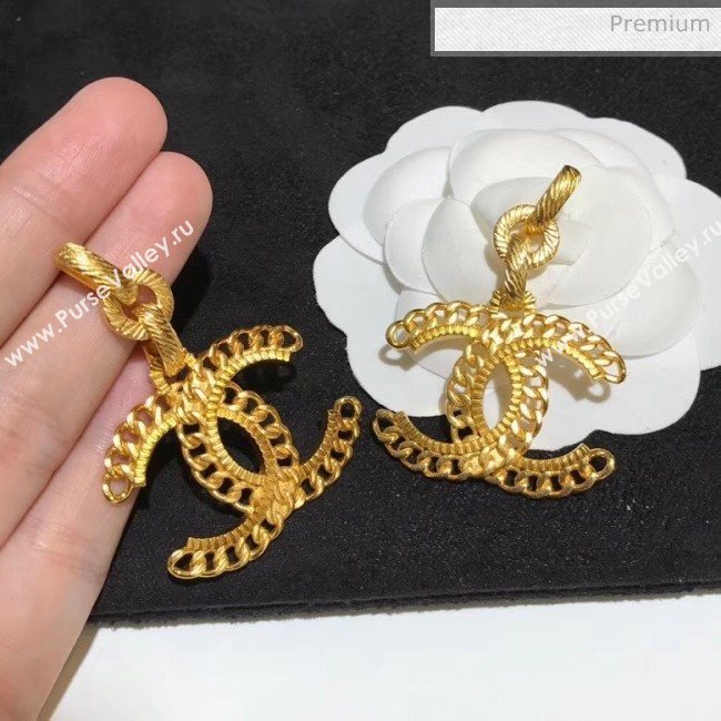 Chanel CC Gold Metal Earrings 05 2020 (YF-20040630)