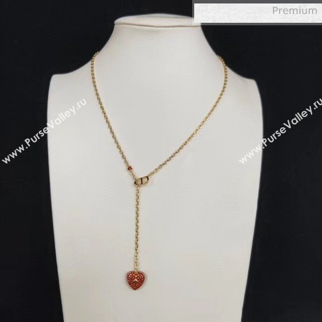 Dior Red Crystal Necklace 15 2020 (YF-20040641)