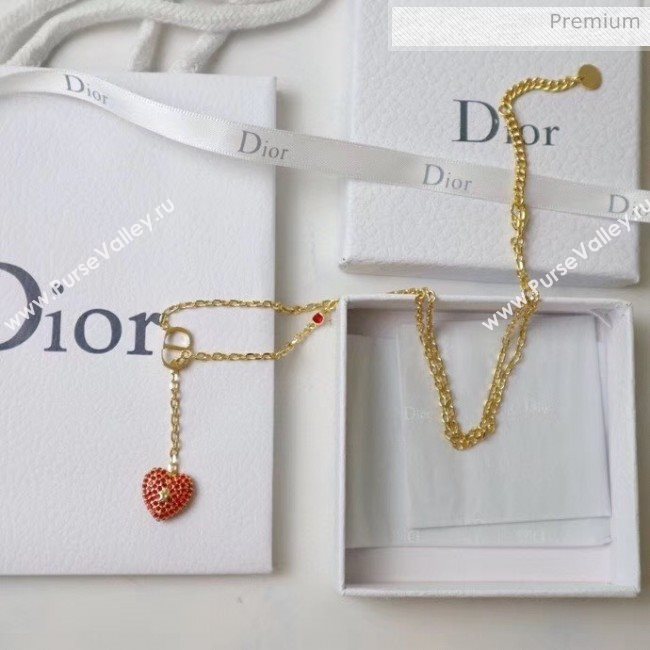 Dior Red Crystal Necklace 15 2020 (YF-20040641)