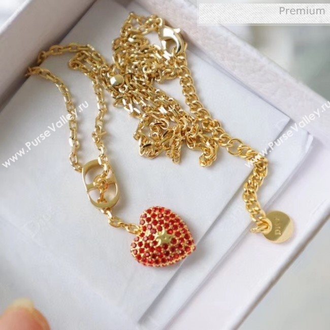 Dior Red Crystal Necklace 15 2020 (YF-20040641)