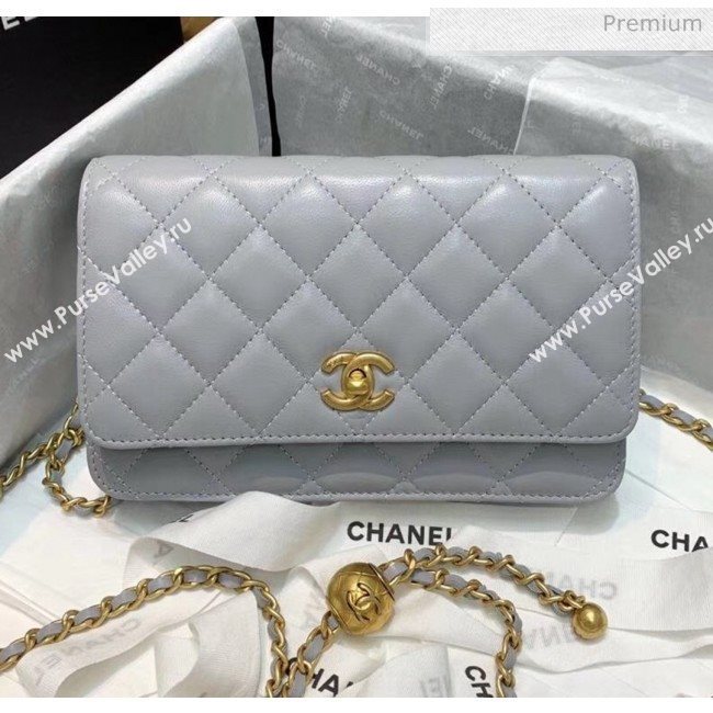 Chanel Metal Wallet on Chain WOC Bag AP1450 Grey 2020 (JY-20040719)