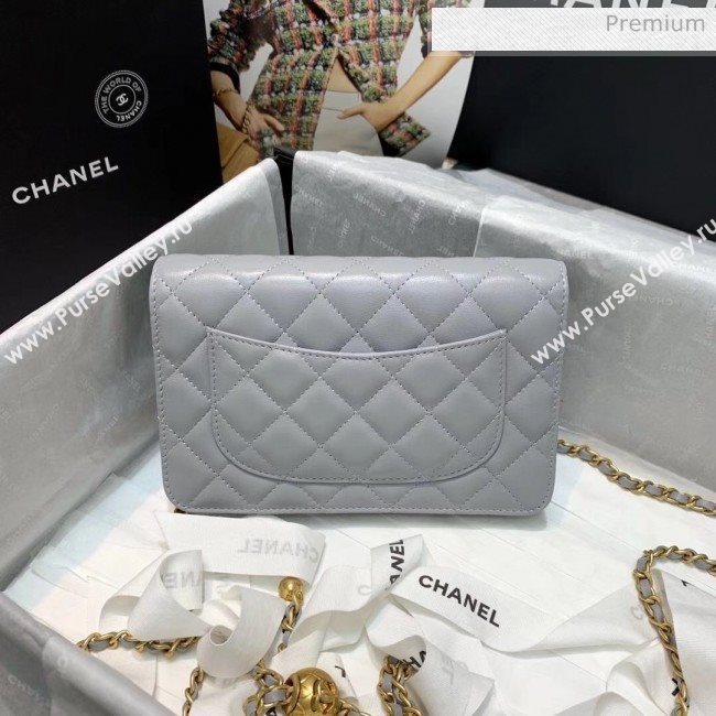 Chanel Metal Wallet on Chain WOC Bag AP1450 Grey 2020 (JY-20040719)