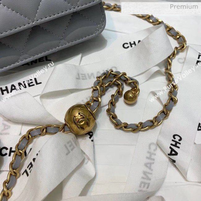 Chanel Metal Wallet on Chain WOC Bag AP1450 Grey 2020 (JY-20040719)