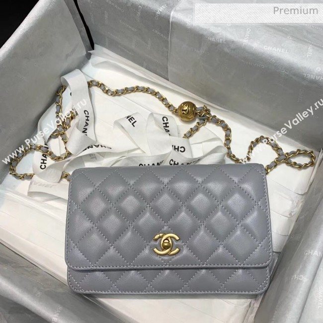 Chanel Metal Wallet on Chain WOC Bag AP1450 Grey 2020 (JY-20040719)