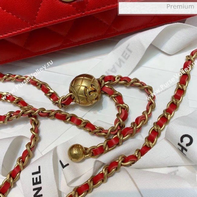 Chanel Metal Wallet on Chain WOC Bag AP1450 Red 2020 (JY-20040720)