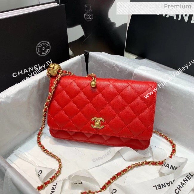 Chanel Metal Wallet on Chain WOC Bag AP1450 Red 2020 (JY-20040720)