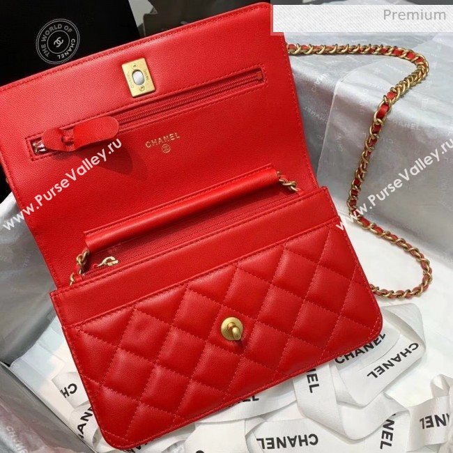 Chanel Metal Wallet on Chain WOC Bag AP1450 Red 2020 (JY-20040720)