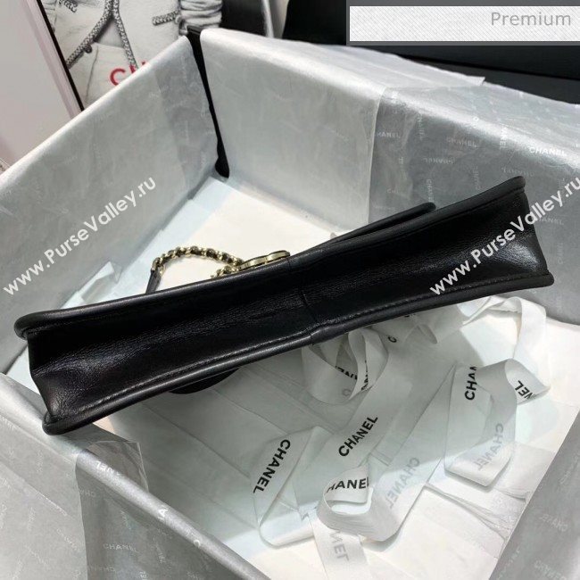 Chanel Aged Calfskin Small Shopping Bag With Charm AS1431 Black 2020 (AFEI-20040723)