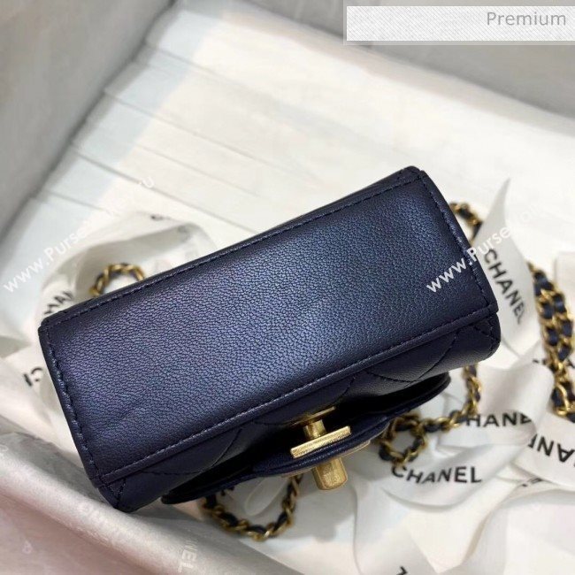 Chanel Imitation Pearls Square Clutch with Chain Bag AP0997 Blue 2020 (KS-20040722)