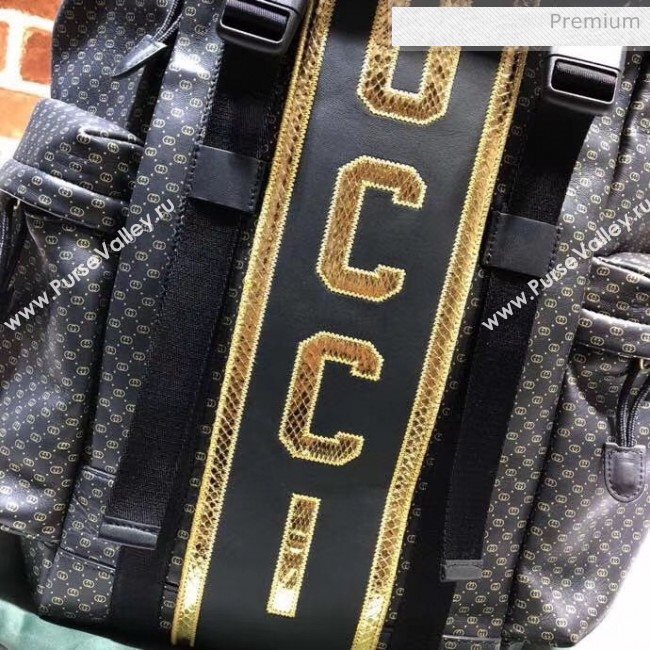 Gucci GG Leather Backpack 536413 Black (DLH-20040738)