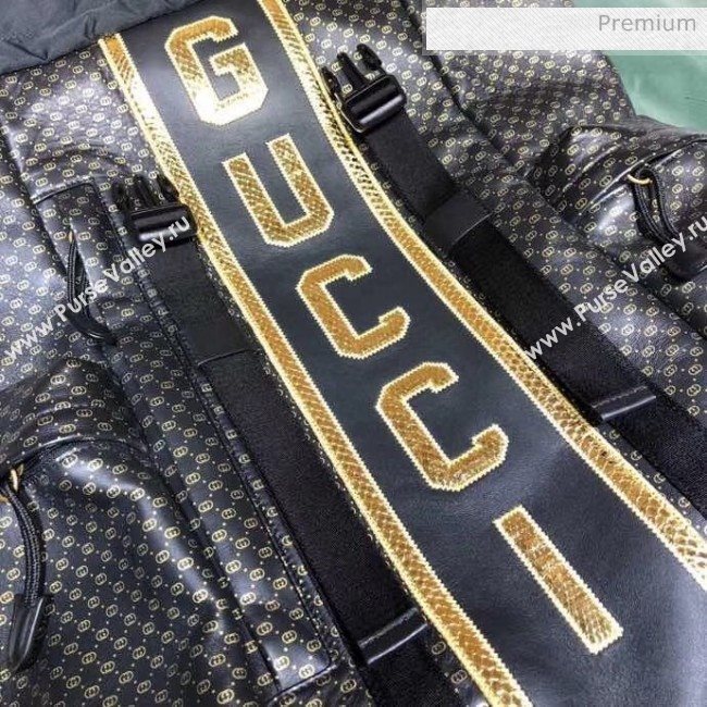 Gucci GG Leather Backpack 536413 Black (DLH-20040738)
