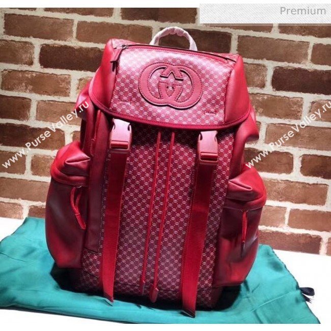 Gucci GG Leather Backpack 536413 Red (DLH-20040740)