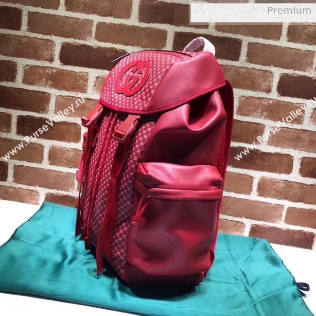 Gucci GG Leather Backpack 536413 Red (DLH-20040740)