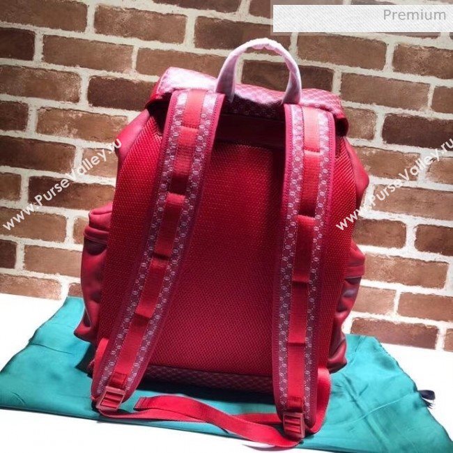 Gucci GG Leather Backpack 536413 Red (DLH-20040740)