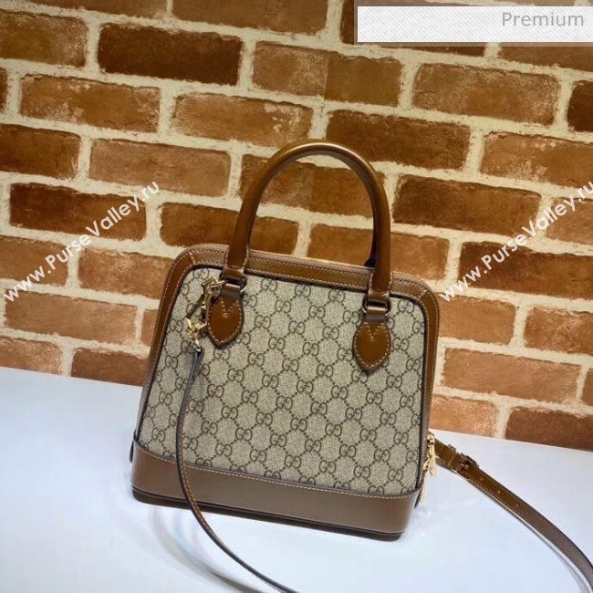 Gucci GG Supreme canvas 1955 Horsebit Small Top Handle Bag 621220 2020 (DLH-20040741)