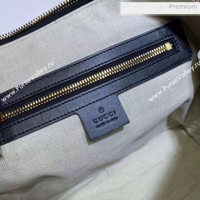 Gucci Leather 1955 Horsebit Small Top Handle Bag 621220 Black 2020 (DLH-20040742)