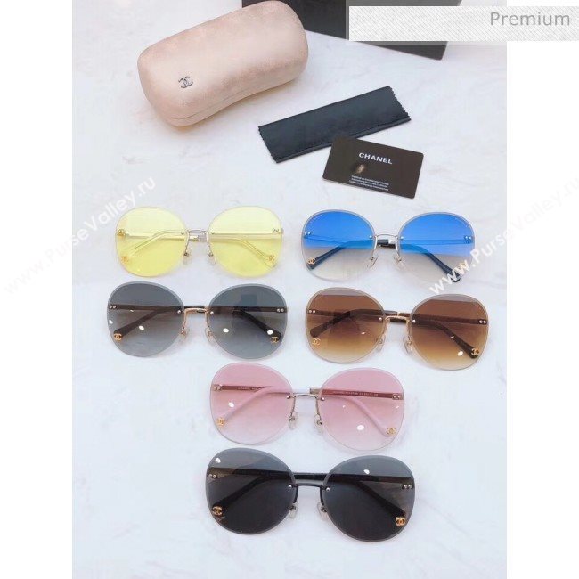 Chanel Round Sunglasses Yellow 34 2020 (A-20040964)