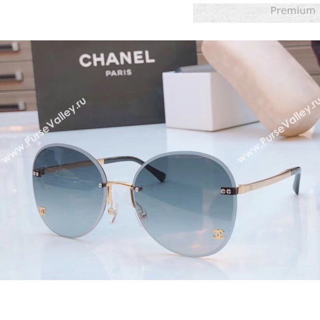 Chanel Round Sunglasses Blue 35 2020 (A-20040965)